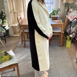 Klesis Black and White Long Coat